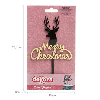 Dekora Cake Topper Merry Christmas 16,5x10cm