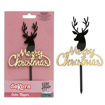 Dekora Cake Topper Merry Christmas 16,5x10cm