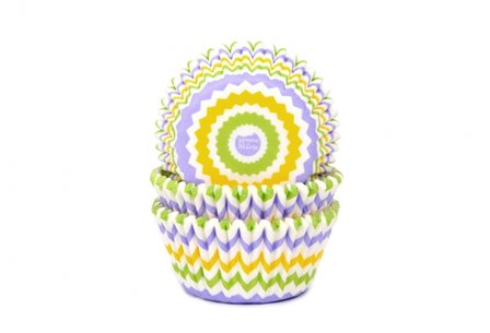 House of Marie Baking Cups Chevron Lente 50x33mm