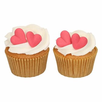 FunCakes Suikerdecoratie Hart Rood Set/8