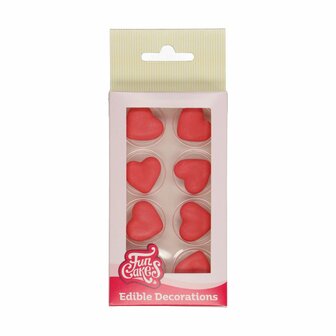 FunCakes Suikerdecoratie Hart Rood Set/8