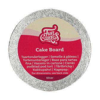 FunCakes Cake Board Rond &Oslash; 12,5 cm Zilver