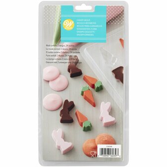 Wilton Candy Mold Mini Bunny &amp; Carrot