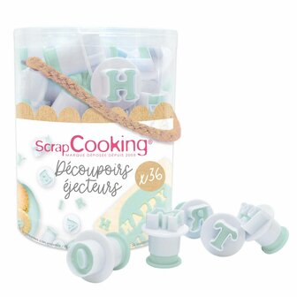 ScrapCooking Letters &amp; Numbers Plunger Cutter Set/36