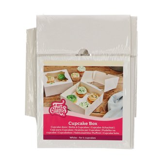 FunCakes Cupcake Box 4- Blanco pk/3