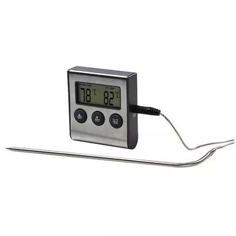 Thermometer &amp; Timer Digitaal 0 tot +300&deg;C 