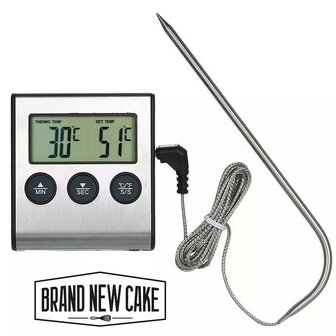 Frying Thermometer &amp; Timer Digital 0 - 300 C