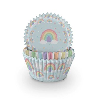 AH Pastel Rainbow Cupcake Cases 75st