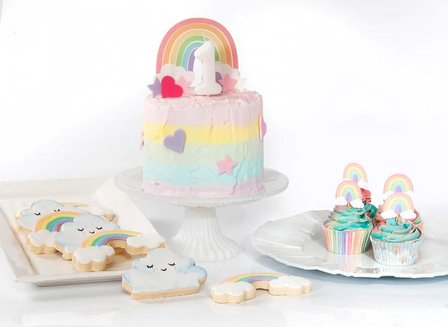 AH Pastel Rainbow Cupcake Cases 75st