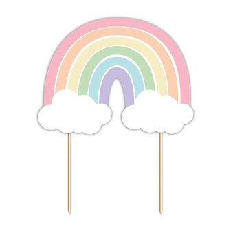 AH Pastel Rainbow Cake Topper