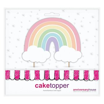 AH Pastel Rainbow Cake Topper