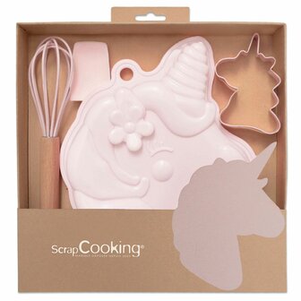 Scrapcooking Siliconen Unicorn Baking Mold and Utensils Set/5