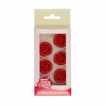 Funcakes Marzipan Roses Red 