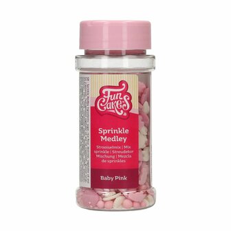 FunCakes Sprinkle Medley Baby Pink 50g