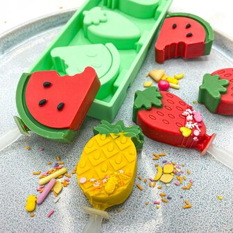 Happy Sprinkles Fruit Cakesicle Silicone Mold