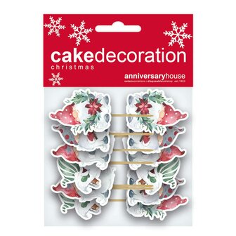 AH Christmas Gonk Cupcake Toppers pk/12