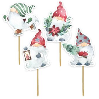 AH Christmas Gonk Cupcake Toppers pk/12