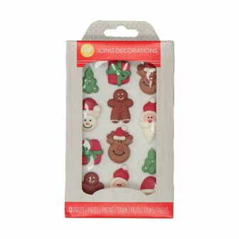 Wilton Royal Icing Decorations Christmas Set/12