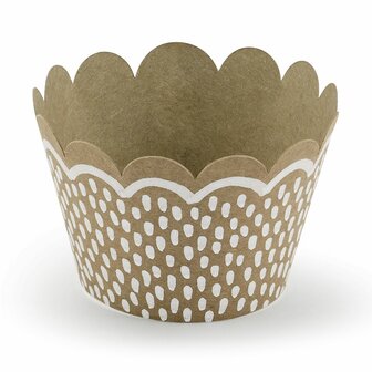 PartyDeco Cupcake Wrapper met Topper Bos pk/6