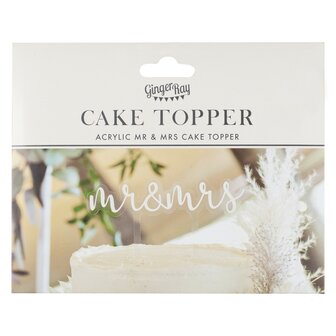 Ginger Ray Mr &amp; Mrs Acrylic Wedding Cake Topper