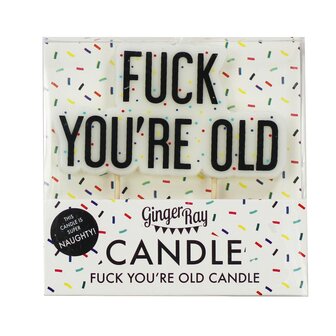 Ginger Ray Fuck You&#039;re Old Birthday Cake Candle