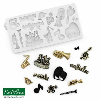 Katy Sue Mal Miniatuur Muziek Set