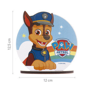 Dekora Houten Taart Topper Paw Patrol Chase 12 x 12,5cm