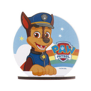 Dekora Houten Taart Topper Paw Patrol Chase 12 x 12,5cm