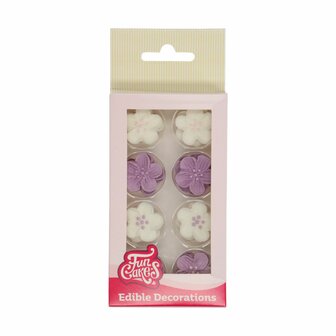  FunCakes Suikerdecoratie Bloemenmix Paars Set/24