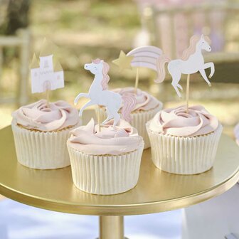 Ginger Ray Princess Unicorn Cupcake Toppers