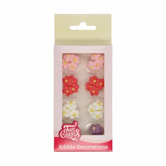  FunCakes Suikerdecoratie Bloemenmix Paars Set/24