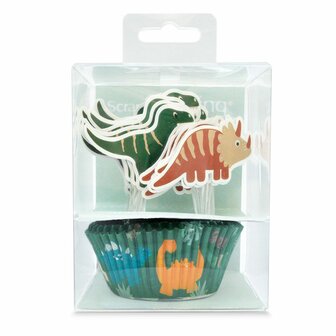 ScrapCooking Baking Cups &amp; Toppers Dino Set/24
