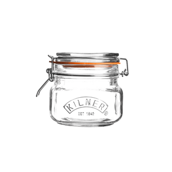 Kilner Vierkante Glazen Pot met Beugelsluiting 500ml