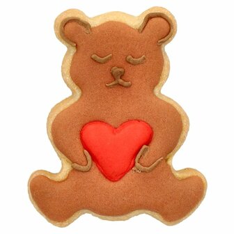 Birkmann Teddy Bear with Heart Cookie Cutter 6cm