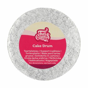 FunCakes Cake Drum Rond &Oslash; 12,5cm Zilver