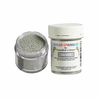  Sugarflair Sugar Sprinkles Zilver - 40g