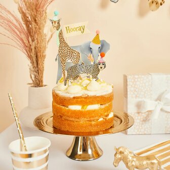 Hootyballoo Party Animal Cake Topper Set/4