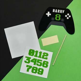 Hootyballoo Game Controller Cake Topper (personaliseer met stickervel)