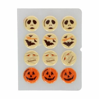 FunCakes Chocolade Decoraties Halloween &Oslash;3,8cm Set/12