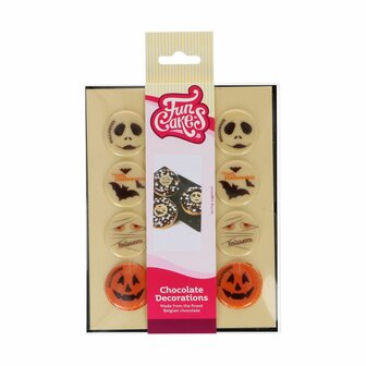 FunCakes Chocolade Decoraties Halloween &Oslash;3,8cm Set/12