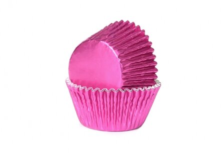 House of Marie Baking Cups Folie Roze - pk/24