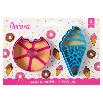Decora Donut &amp; Ice Cream Cookie Cutters Set/2