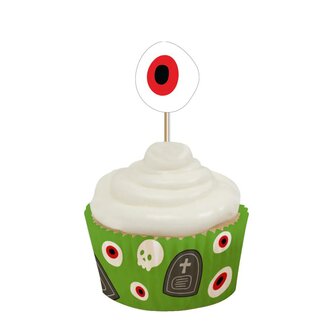 AH Halloween Frankenstein Cupcake  Set/28