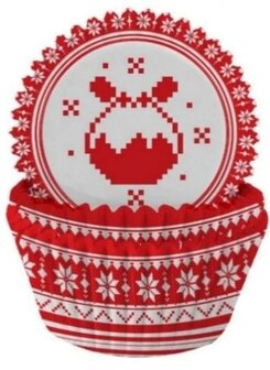 AH Christmas Jumper Pudding Cupcake Cases pk/60