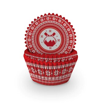 AH Christmas Jumper Pudding Cupcake Cases pk/60