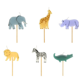 Meri Meri Jungle Animal Candles pk/6