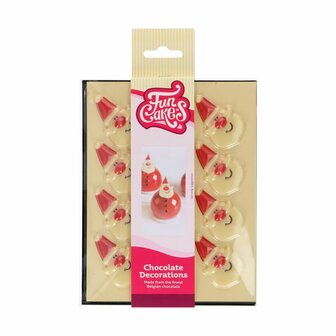 FunCakes Chocolade Decoraties Santa Set/12