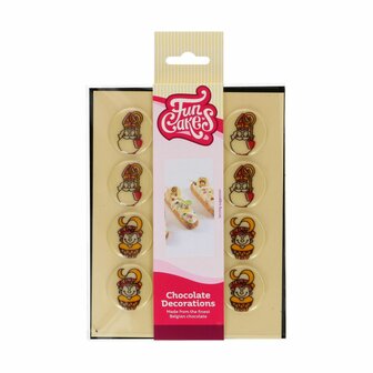 FunCakes Chocolade Decoraties Sint 3,8 cm pk/12