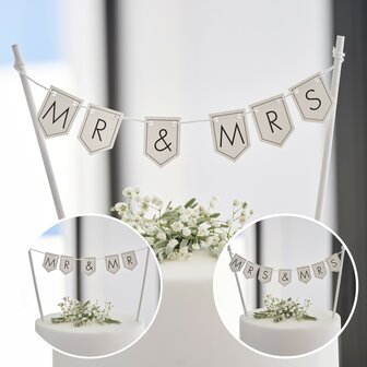 Ginger Ray Customisable Wedding Cake Topper Bunting