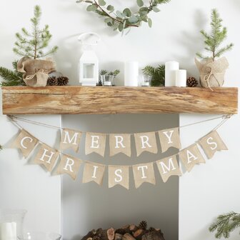 Ginger Ray Hessian Burlap Merry Christmas Bunting